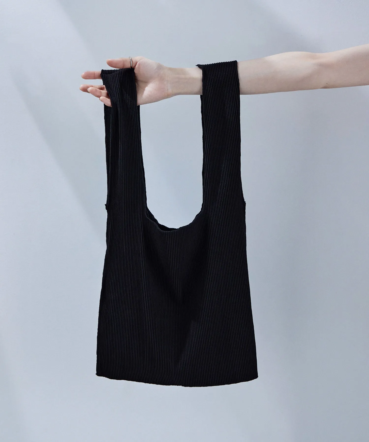 Pleated mini marche bag