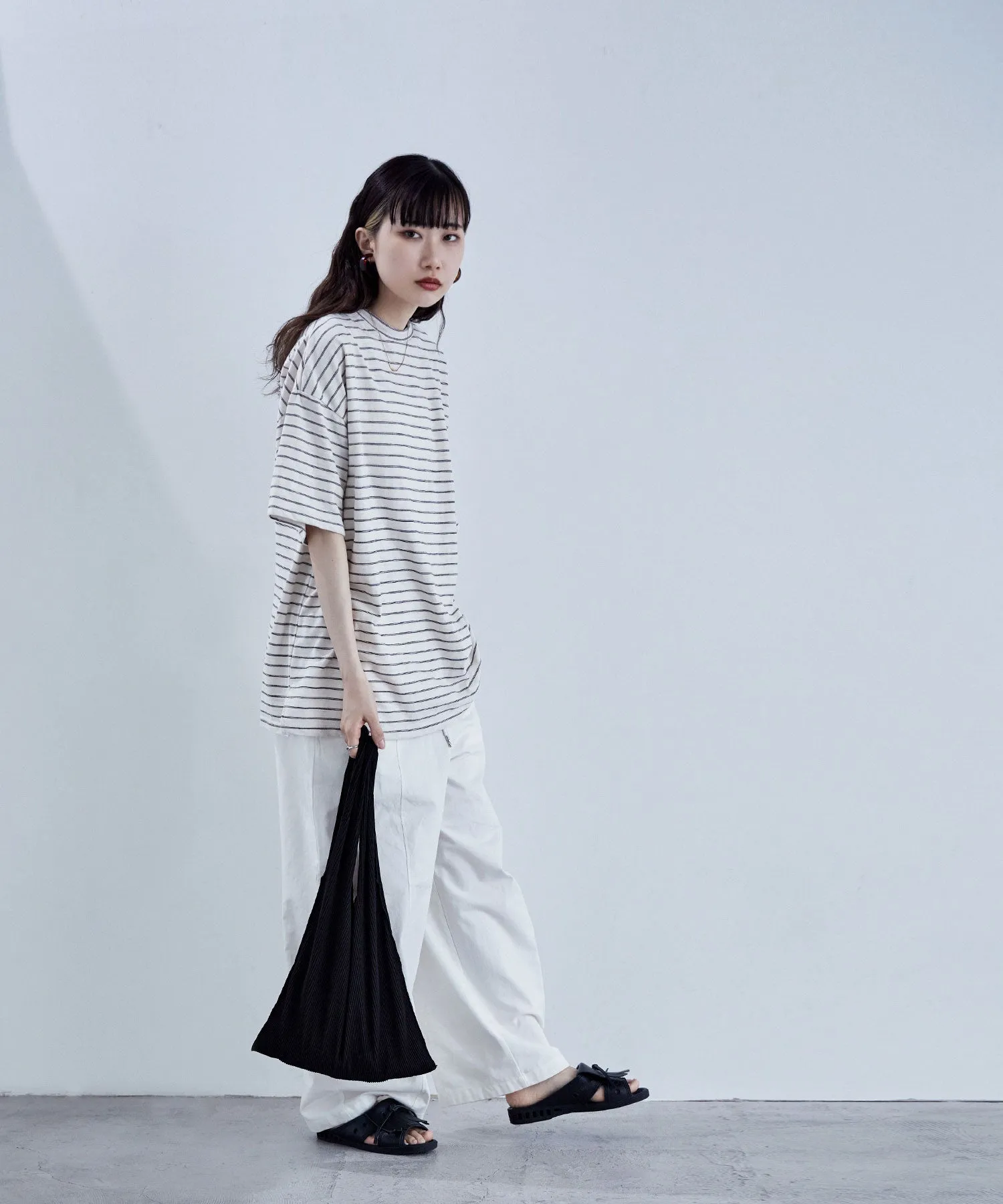 Pleated mini marche bag