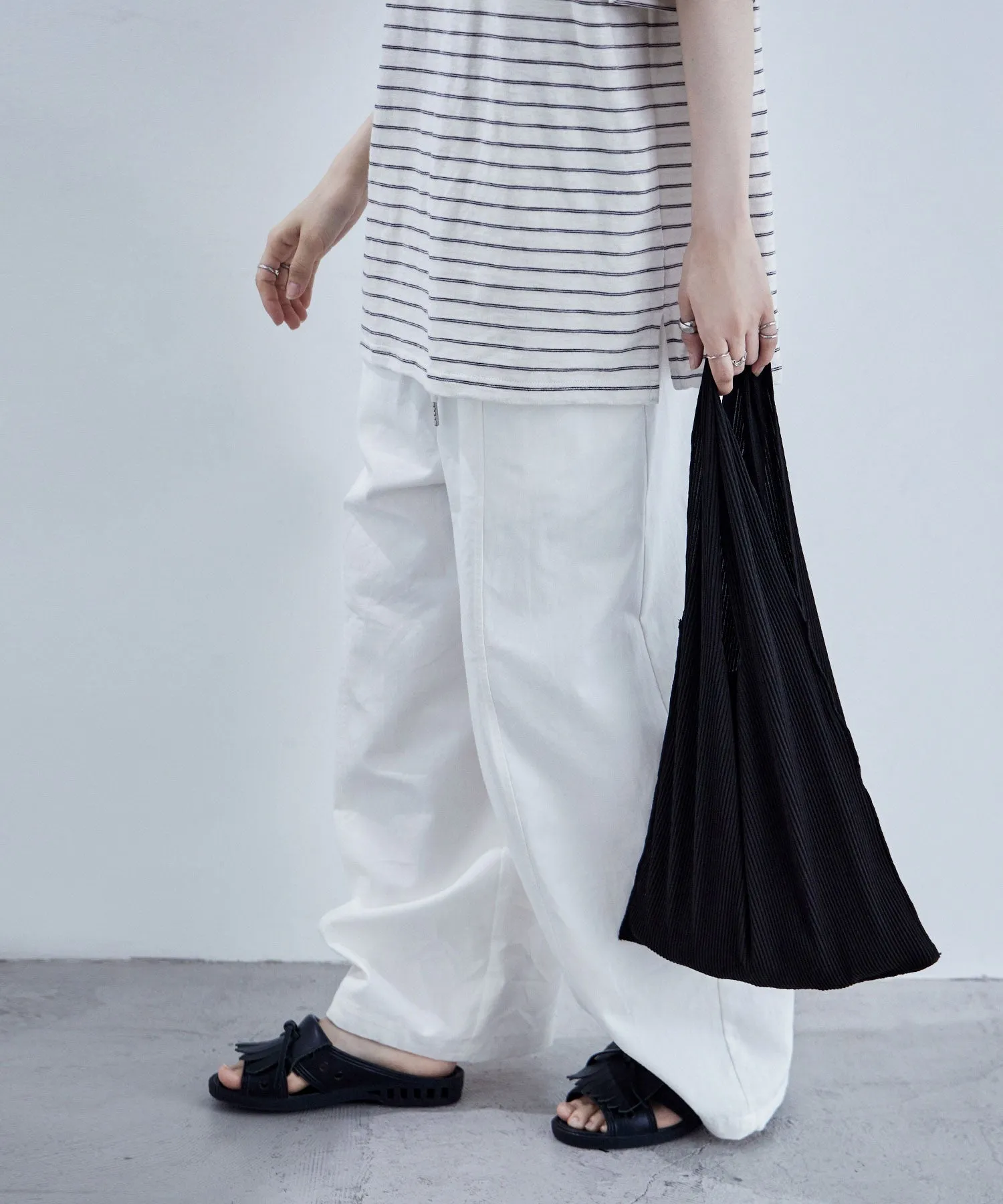 Pleated mini marche bag