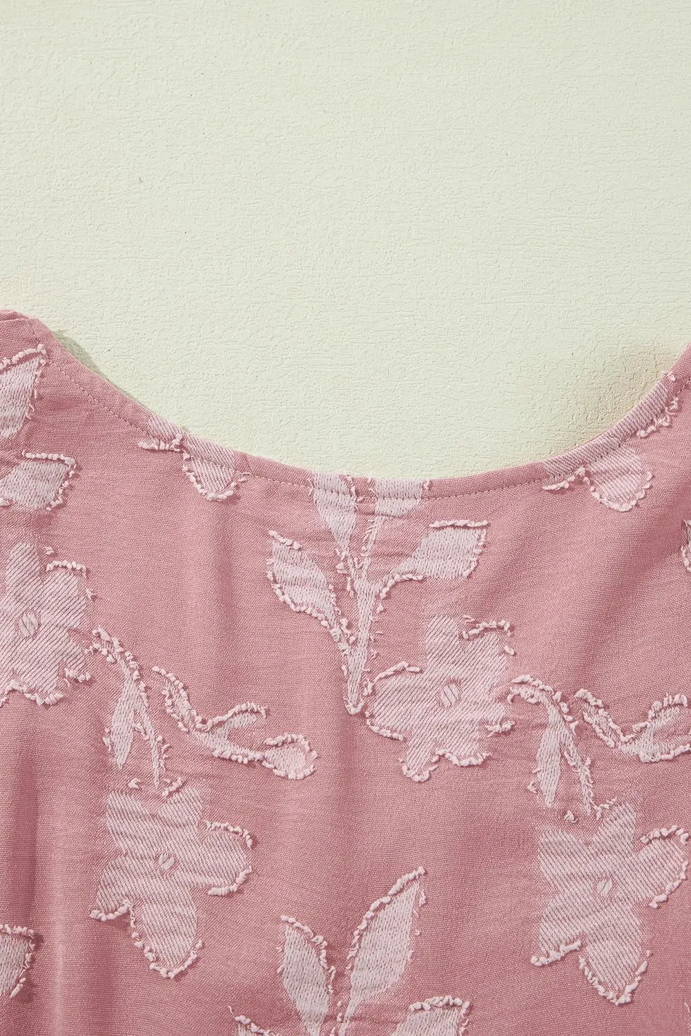 Plus Size Peach Blossom Floral Surplice V Neck Tiered Ruffled Dress for Women