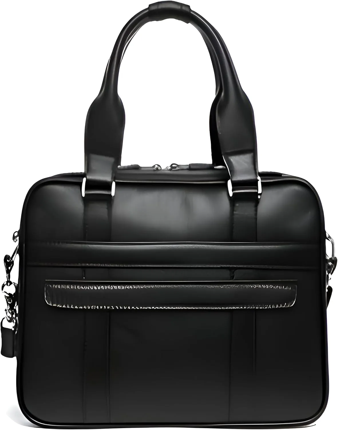 Professional Leather Office Hand-Carry Bag  Sleek, Durable, and Spacious Laptop Briefcase with Detachable Shoulder Strap