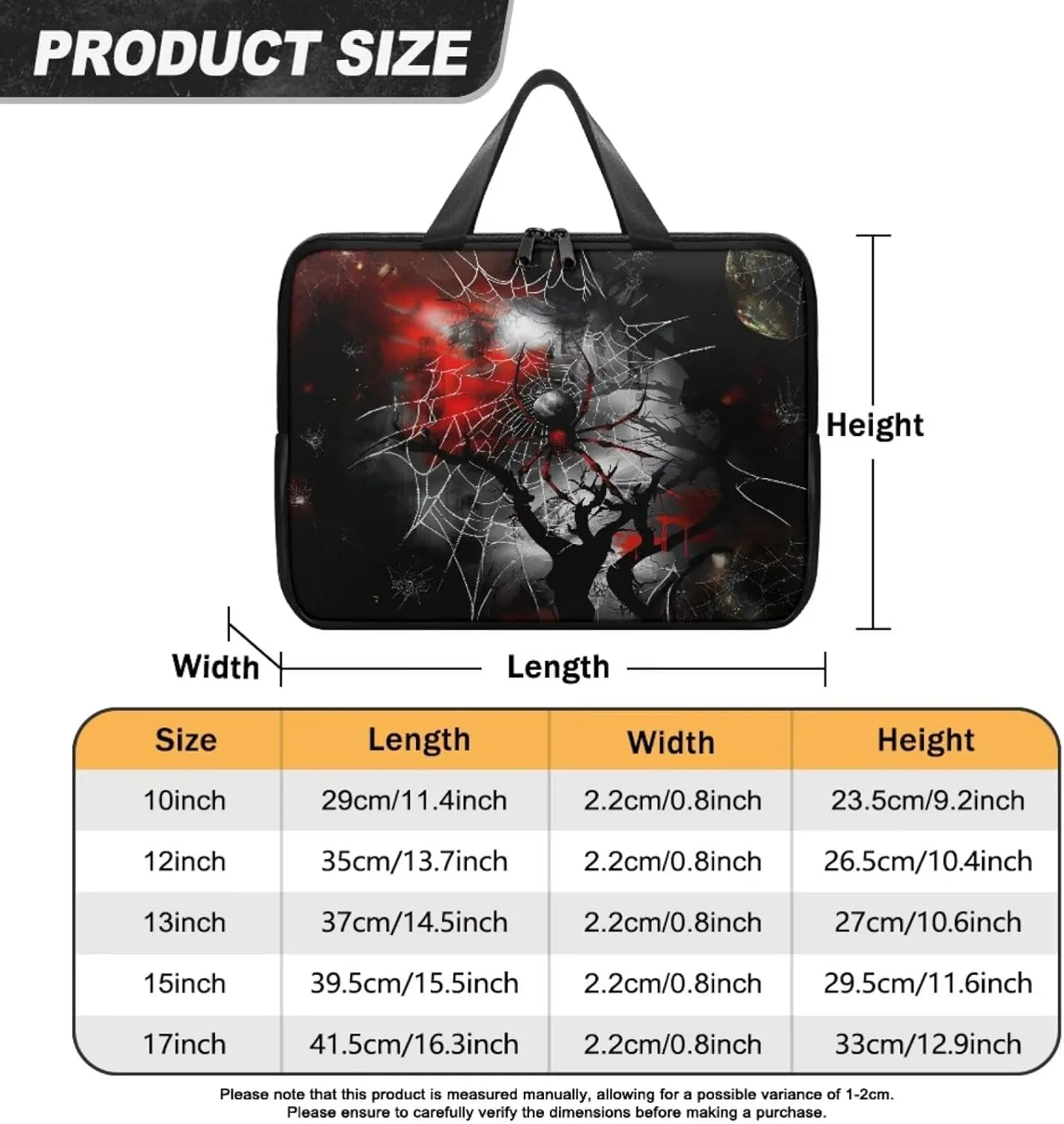 PU Leather Print Laptop Bag Computer Carrying Case Fits Laptop and Tablet, Sleek Design