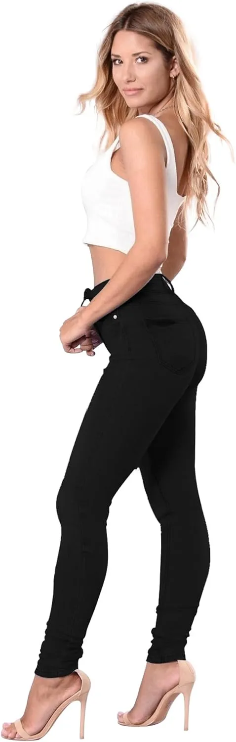 Qazel Vorrlon Women's High Waisted Jeans for Women Ripped Skinny Stretch Distressed Jeans High Rise Butt Lifting Demin Pants