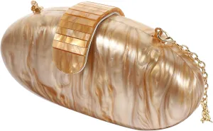 Rattan Handbags Acrylic Clutch Bag Chic Banquet Bag Perfect for Women Small Size Easy to Carry