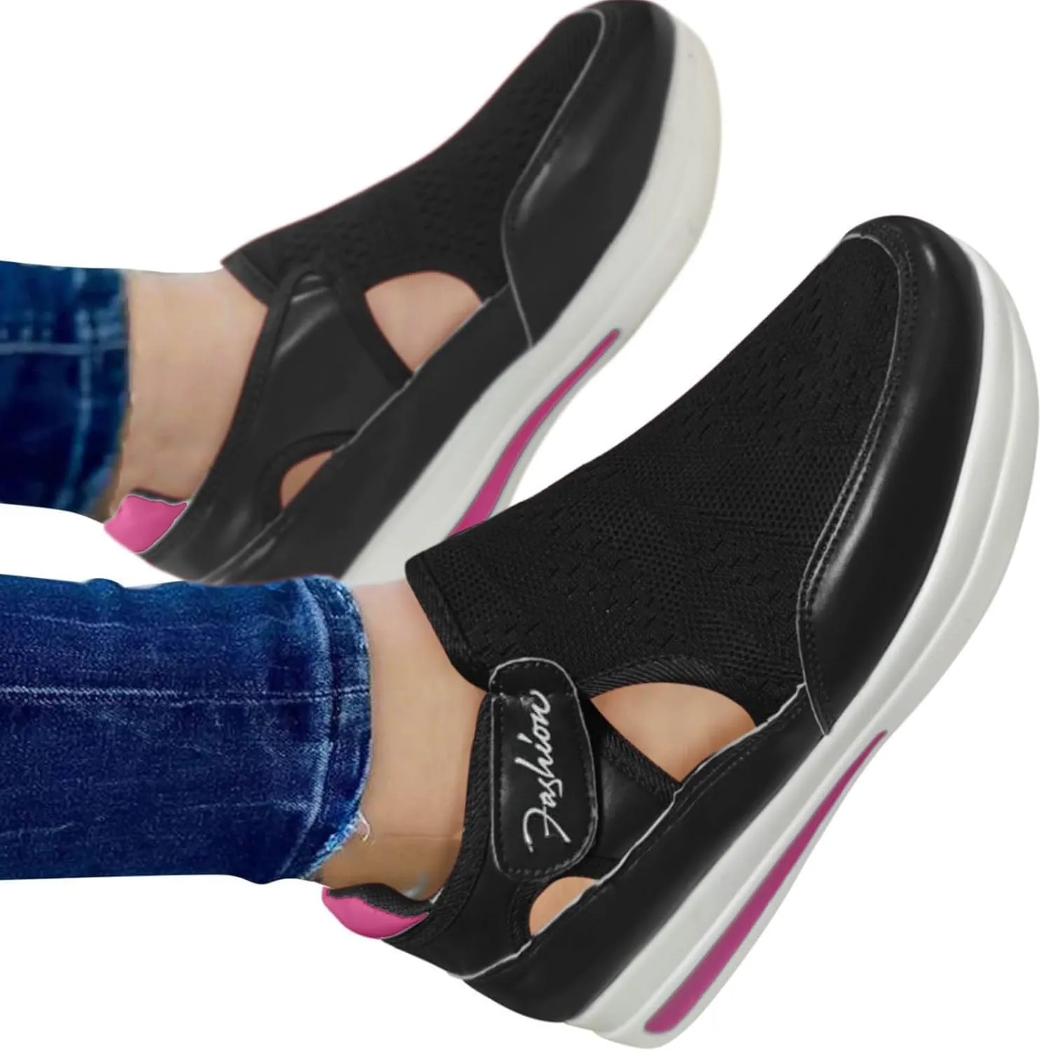 Running Shoes for Women Black Slip On Zapatos OrtopDicos Elegantes De Mujer White Leather Slip On Tennis Shoes for Women Wide Width Women's Sneakers Wide Trail Running Shoes Women Size 8