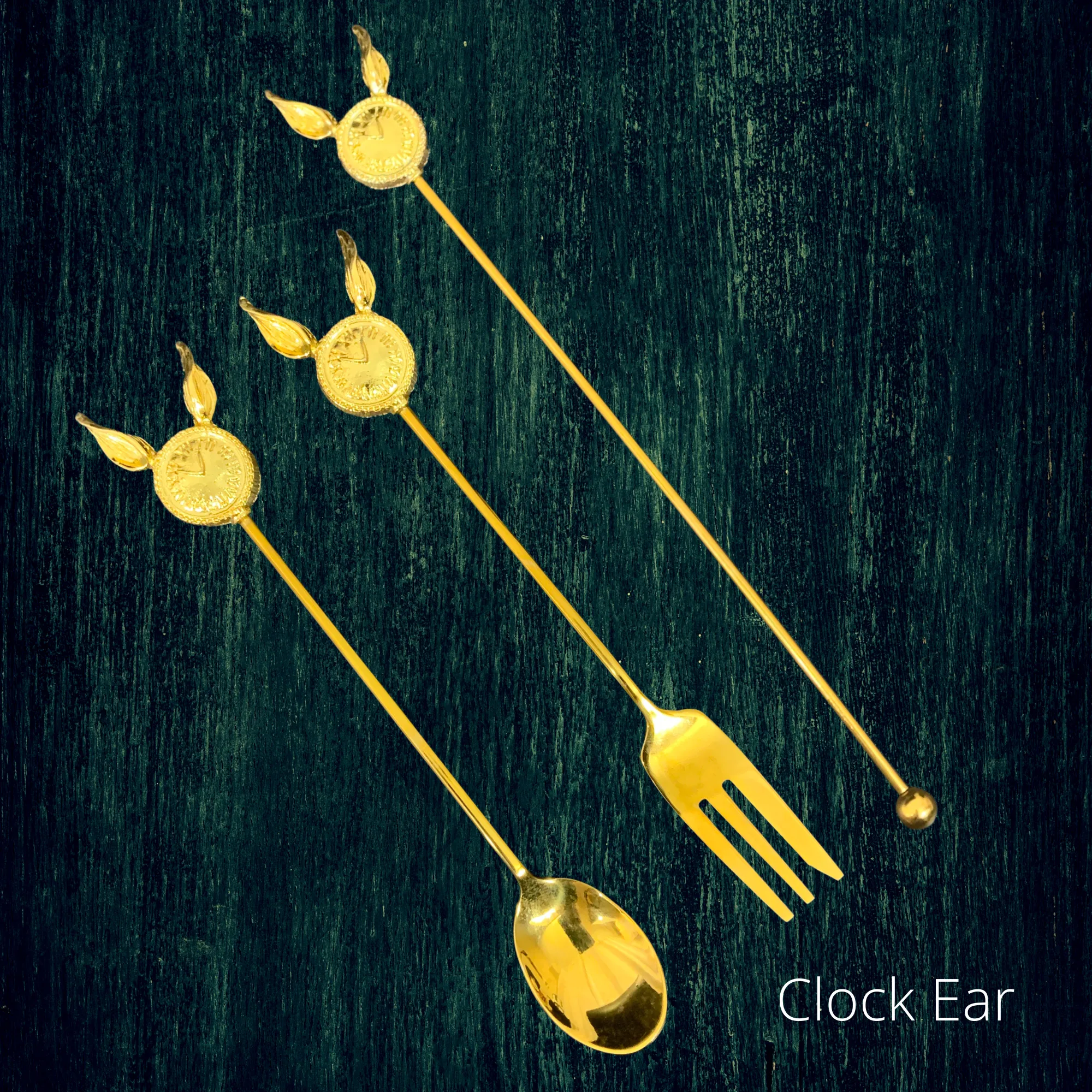 Set of 4 Appetizer Spoon Fork Stirrer
