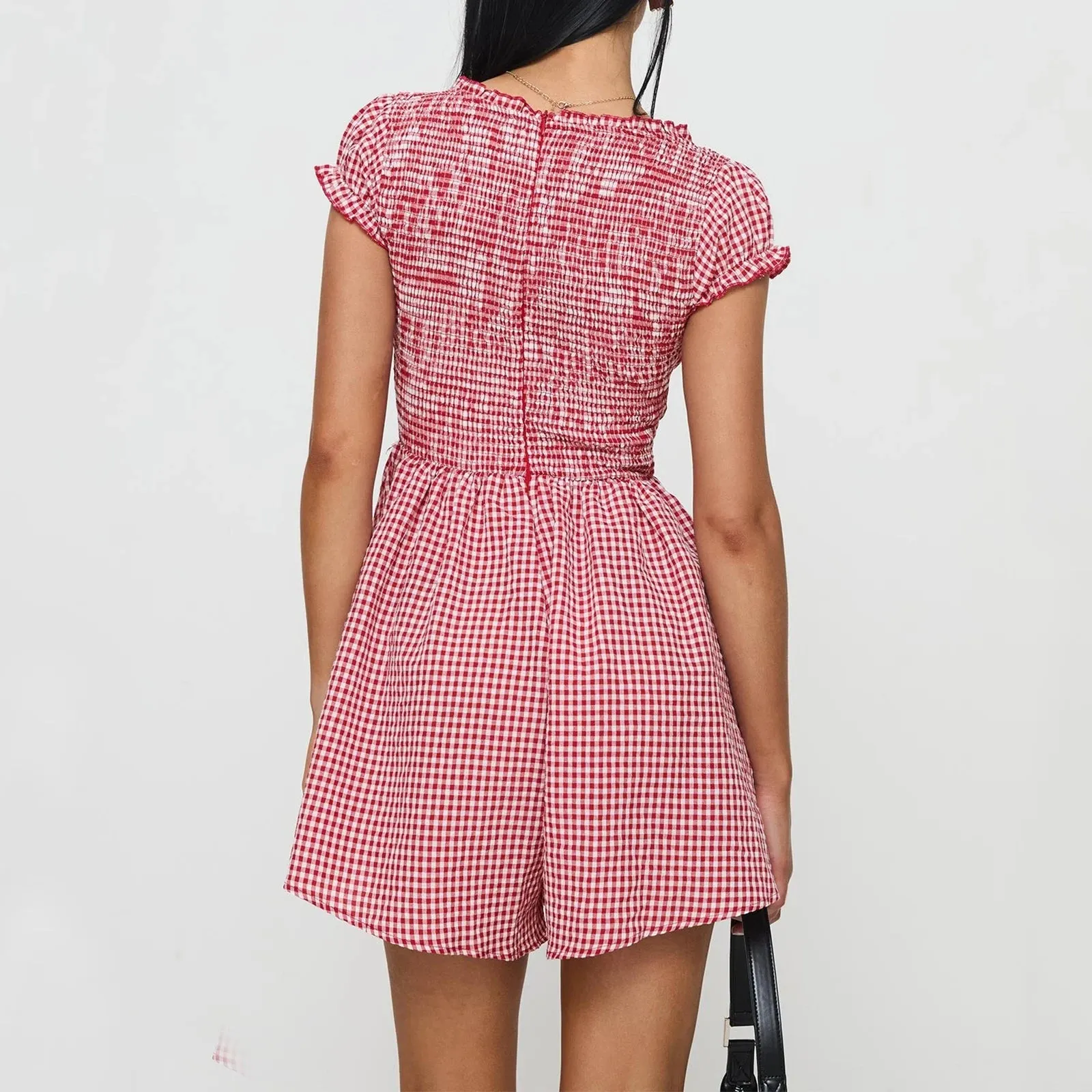 Short Sleeve Baby-doll Playsuit