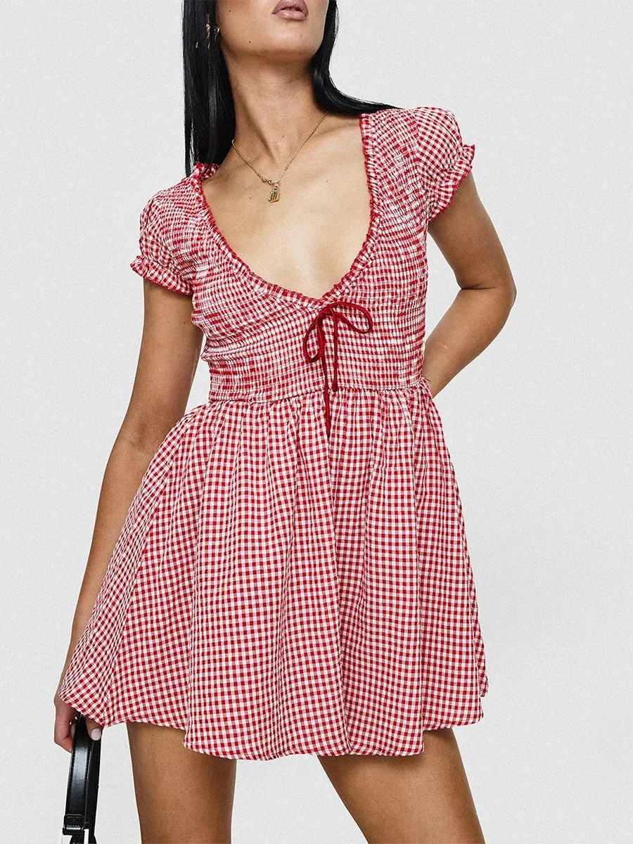 Short Sleeve Baby-doll Playsuit