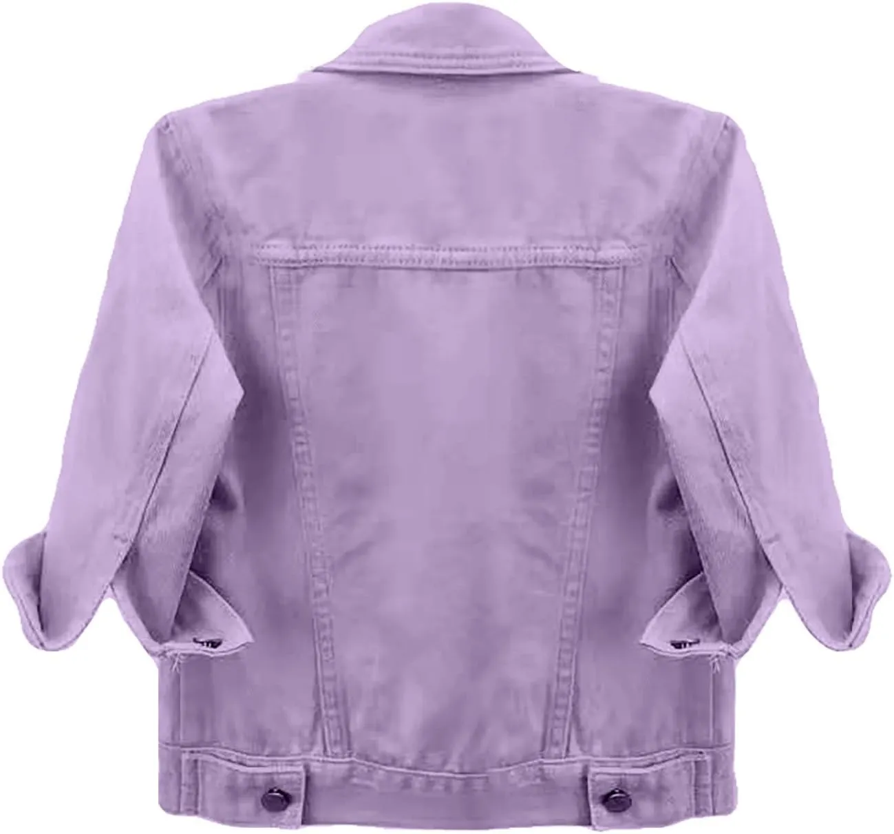 Short Sleeve Denim Jacket for Women Crop Jean Summer Stretch Slim Fit Jean Classic Casual Jackets