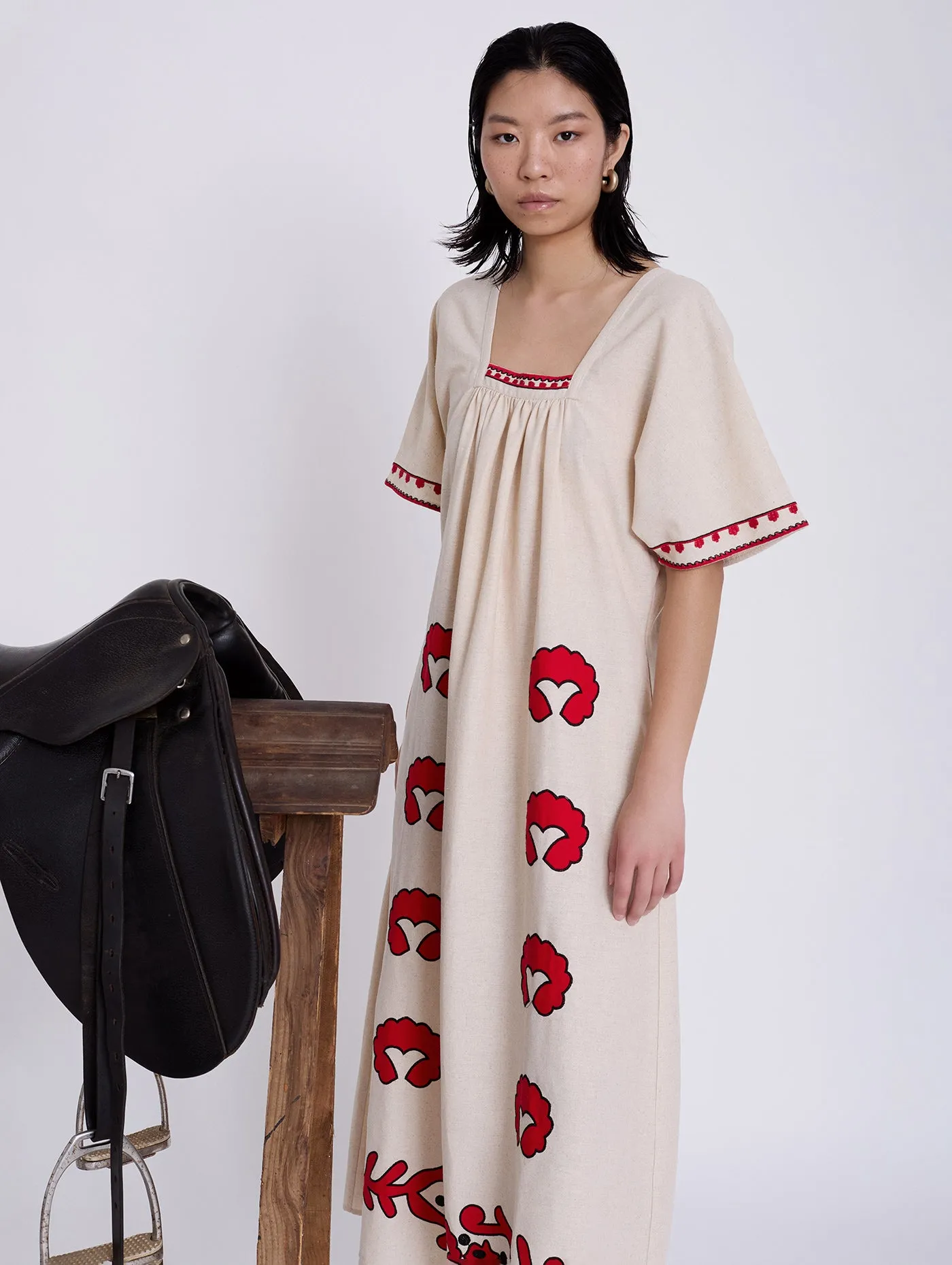 Skatie Floral Embroidered Tunic Dress