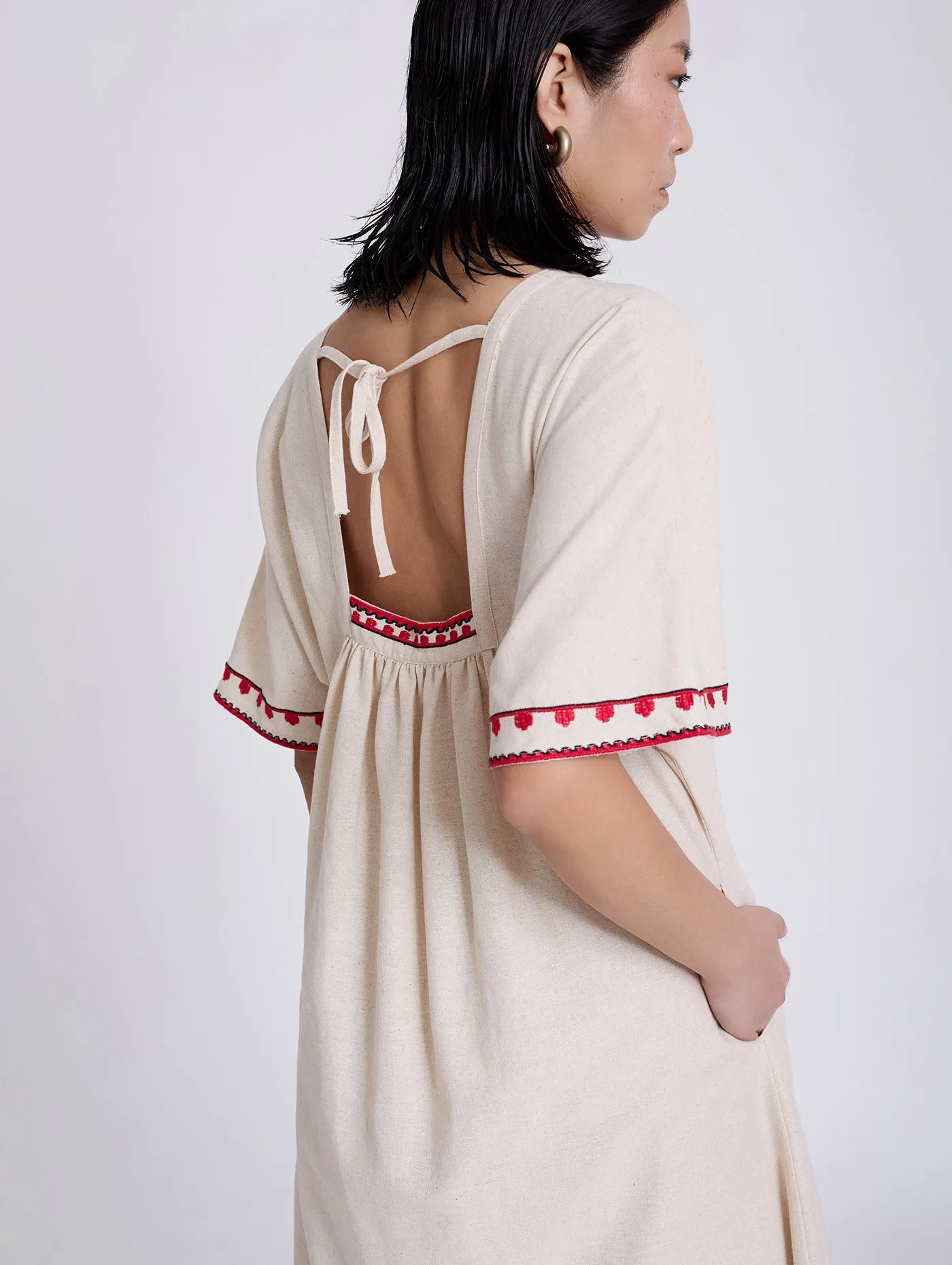 Skatie Floral Embroidered Tunic Dress