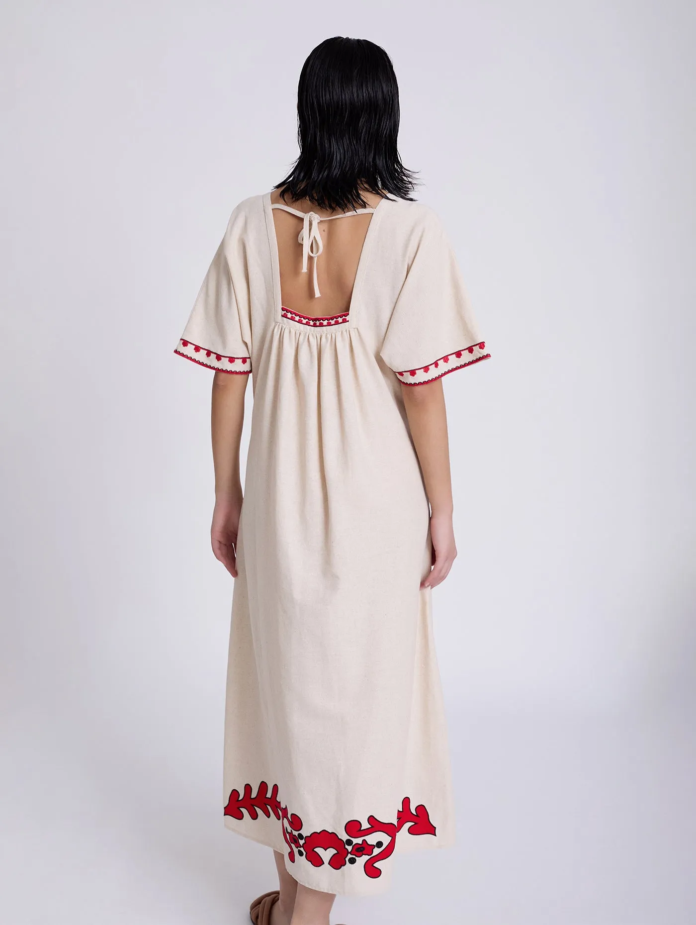 Skatie Floral Embroidered Tunic Dress