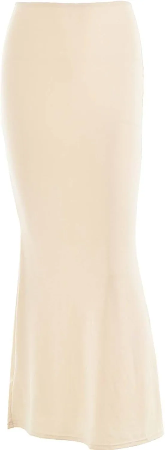 Sleek & Sexy Pure Color Bodycon Midi Skirt for Women Versatile High Waist Pencil Skirt Skirt Topper