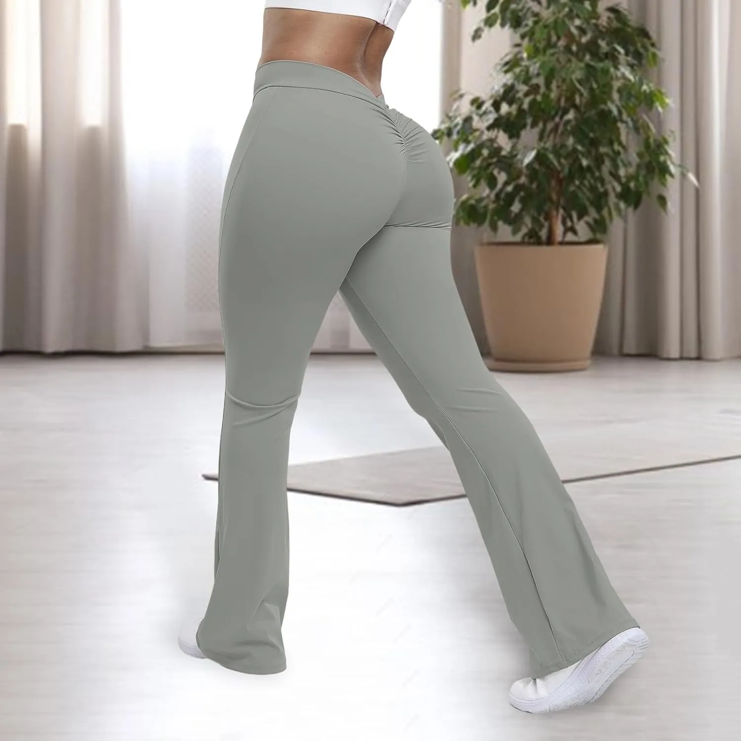Solid Color Trousers Flexible Women Women's Yoga Pants High Waist