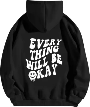 SOLY HUX Women's Oversized Sweatshirt Graphic Hoodies Casual Long Sleeve Loose Pullover Tops with Kangaroo Pocket