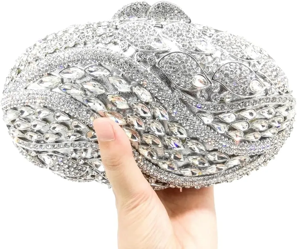 Sparkly Clutch Purses for Women Glittering Rhinestone Handbags Wedding Guest Bridal Evening Bag