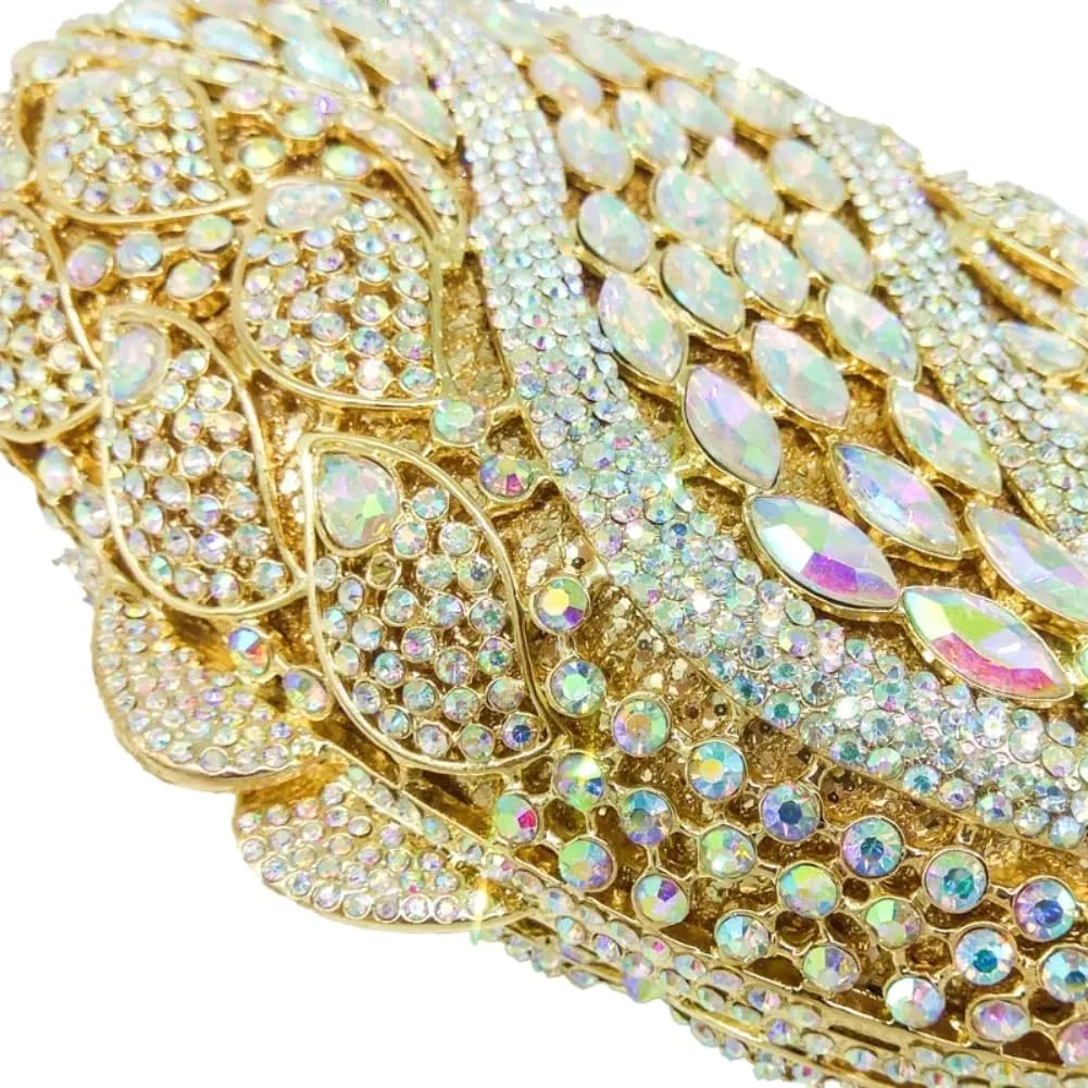 Sparkly Clutch Purses for Women Glittering Rhinestone Handbags Wedding Guest Bridal Evening Bag