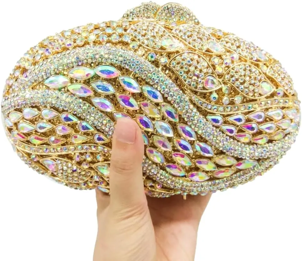 Sparkly Clutch Purses for Women Glittering Rhinestone Handbags Wedding Guest Bridal Evening Bag