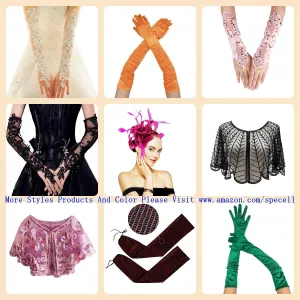 Specell 1920s Shawls Wraps Wedding Shawl Bridal Wrap Sequin Beaded Handmade Shawl For Evening Dresses Wedding Balls Party Etc