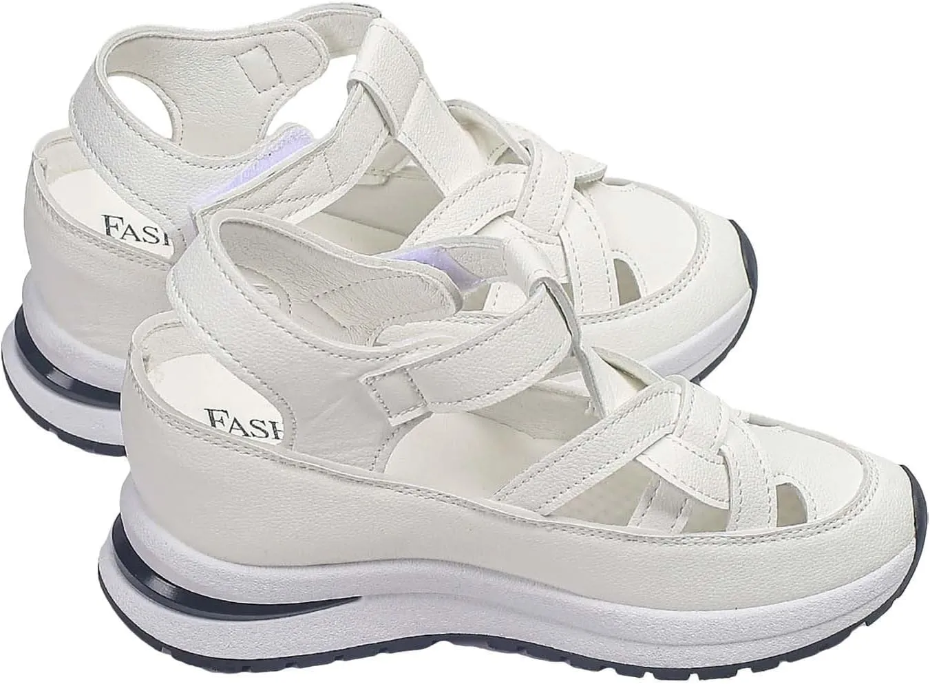 Sport Sandals for Women 2025 Hollow Out Closed Toe Non Slip Wedge Sandals Air Cushion Sneakers Comfortable Breathable Summer Sandal Ankle Strap Casual Walking Shoes