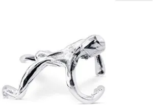 Sterling Silver 925 Ear Cuff for Earrings Climbing Man Design Nickel Free & Tarnish Free