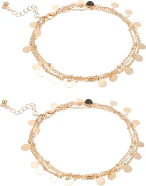 Stylish Gold Plated Anklet for Women Metal Anklets for Women Beach Foot Chains Decorative