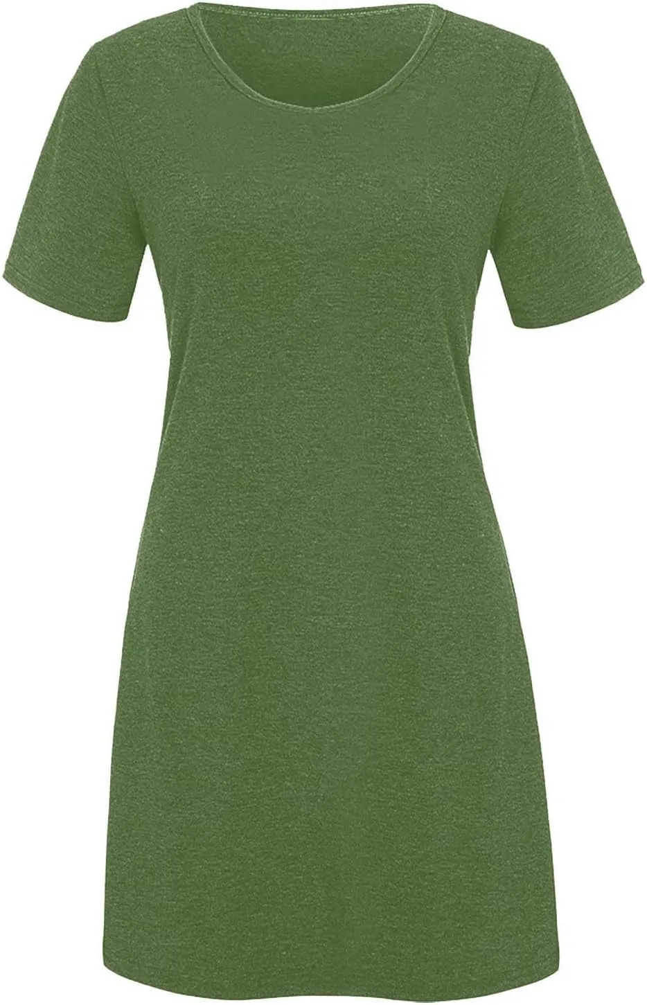 Summer Dresses for Women 2024 Casual Short Sleeve Beach Sundresses Casual Crewneck Loose Swing Dress