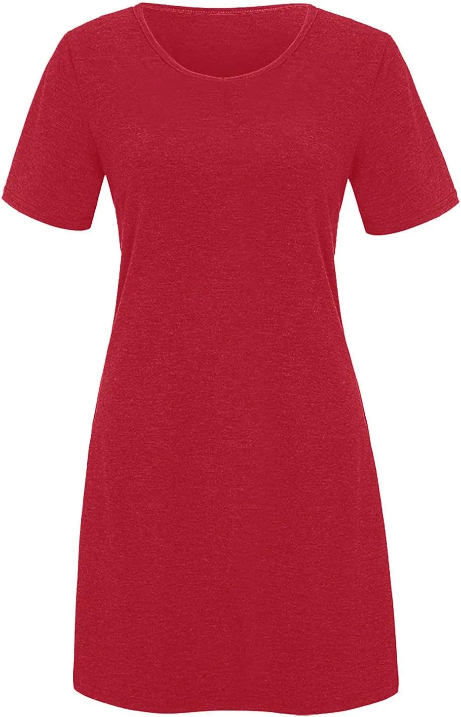 Summer Dresses for Women 2024 Casual Short Sleeve Beach Sundresses Casual Crewneck Loose Swing Dress
