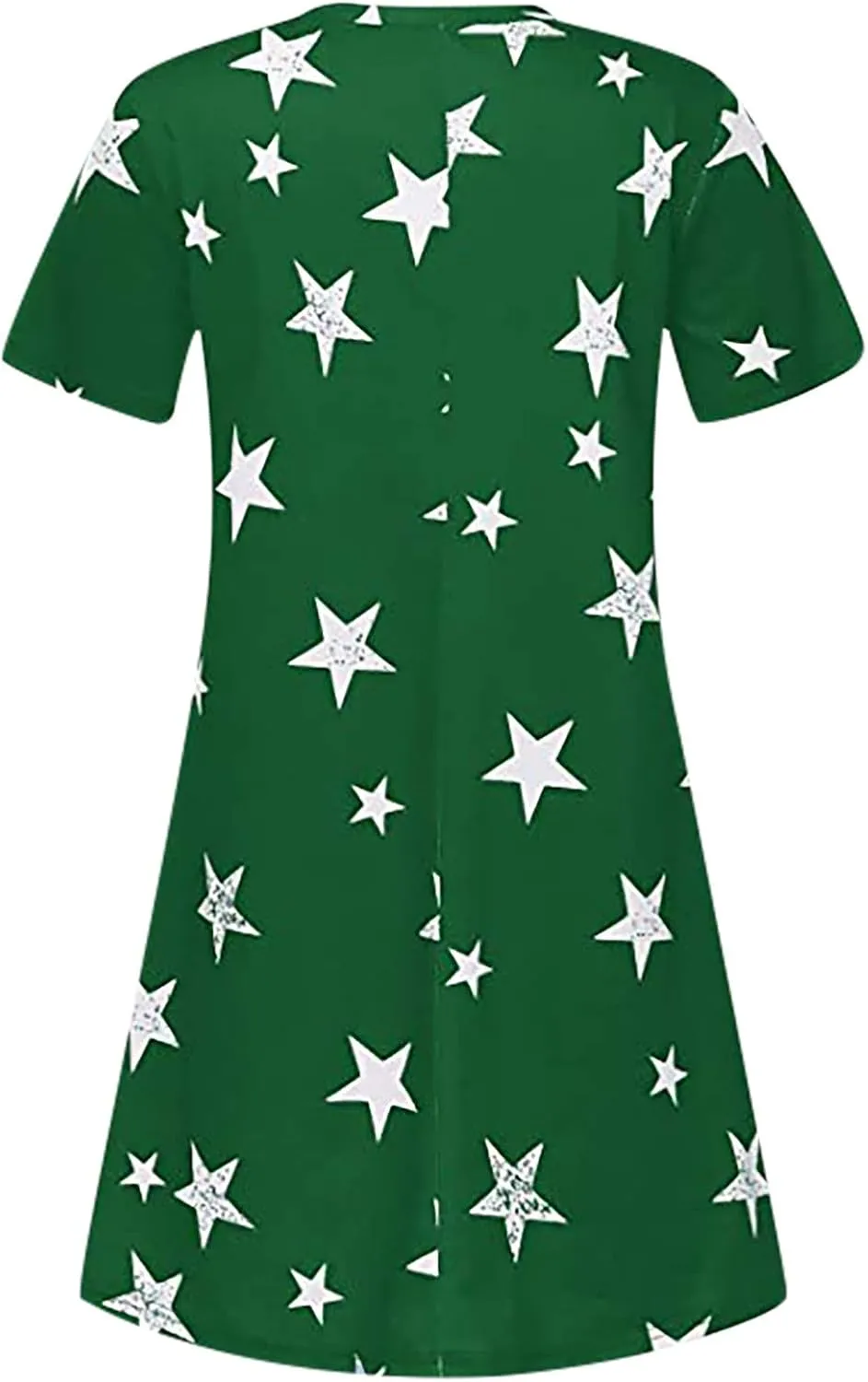 Summer Dresses for Women 2024 Casual Short Sleeve Beach Sundresses Casual Crewneck Loose Swing Dress