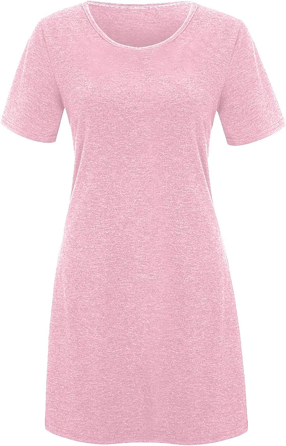 Summer Dresses for Women 2024 Casual Short Sleeve Beach Sundresses Casual Crewneck Loose Swing Dress