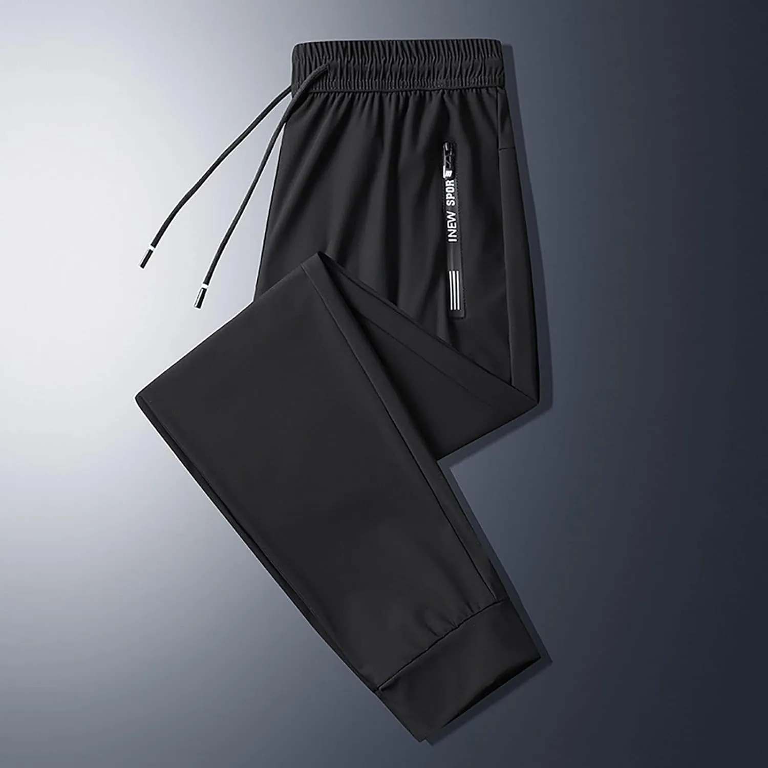 Sweatpants for Men Baggy Stretch Elastic Waist Drawstring Tapered Sweatpant Loose Fit Open Bottom Athletic Pants