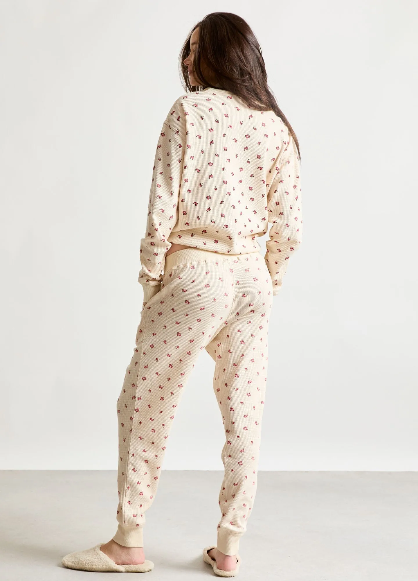 The Printed Waffle Pullover