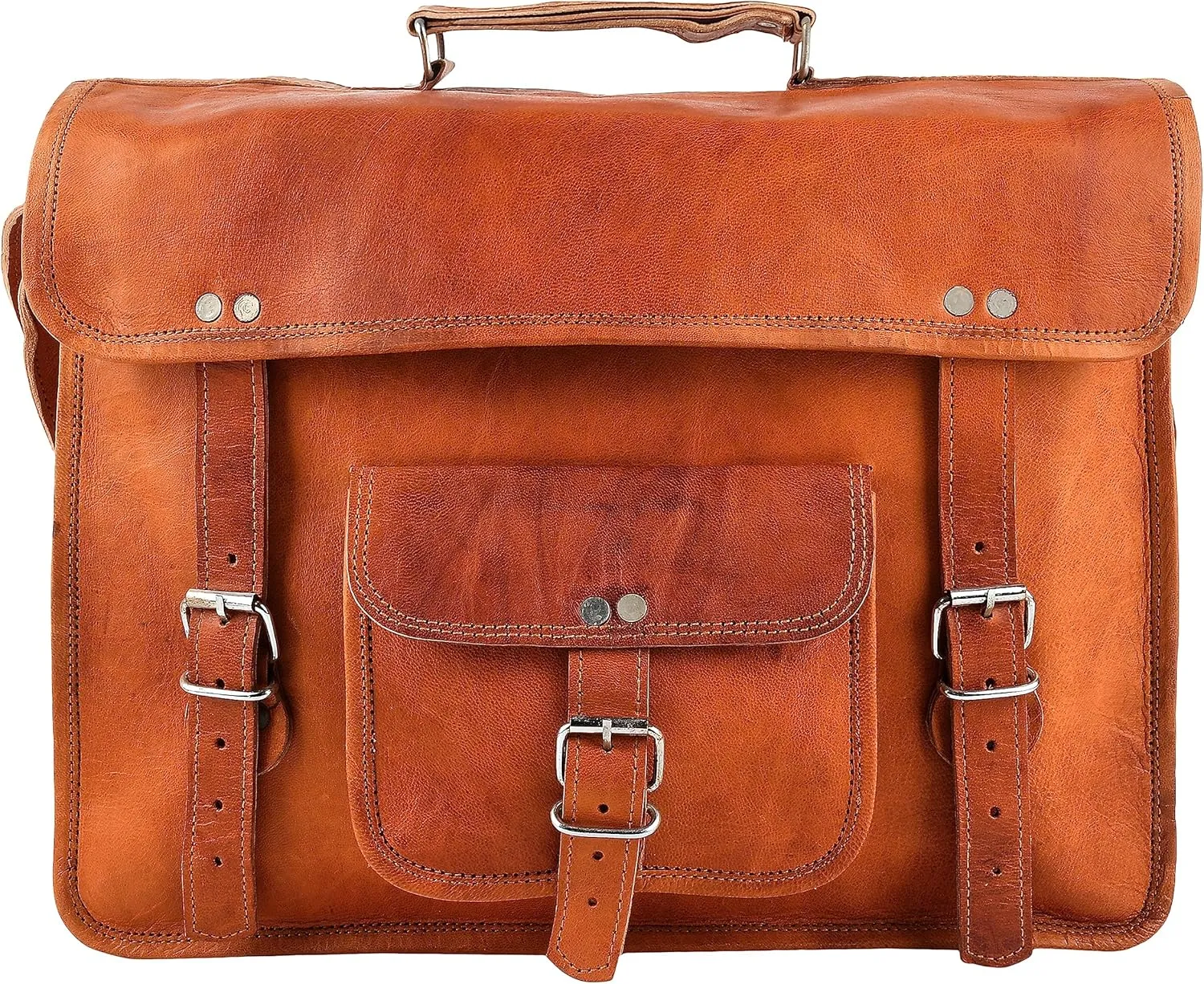 Timeless Professional Executive Class: Genuine Leather Satchel Bag Official Bag with Front pocket