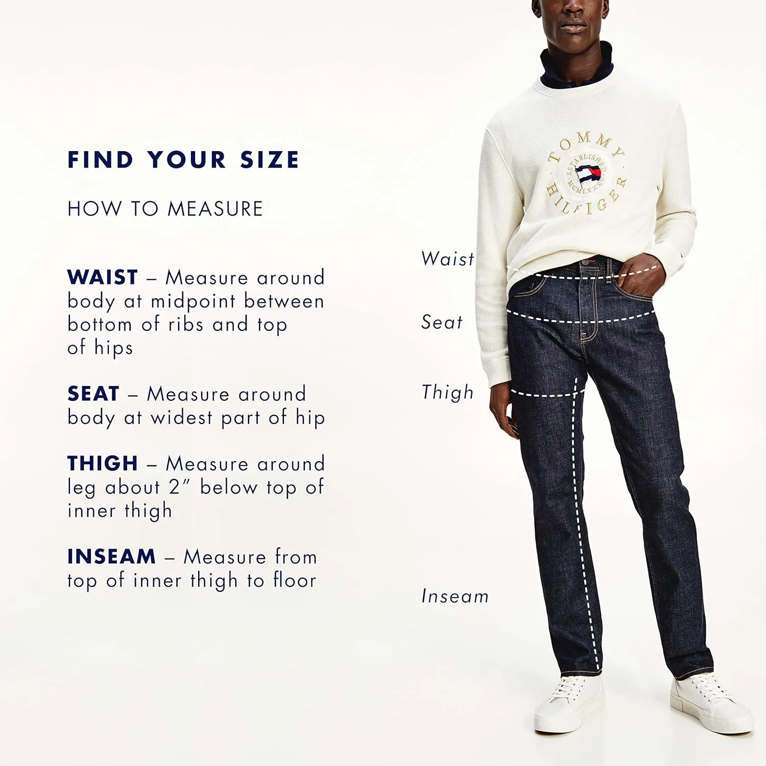 Tommy Hilfiger Men's Straight Fit Stretch Jeans