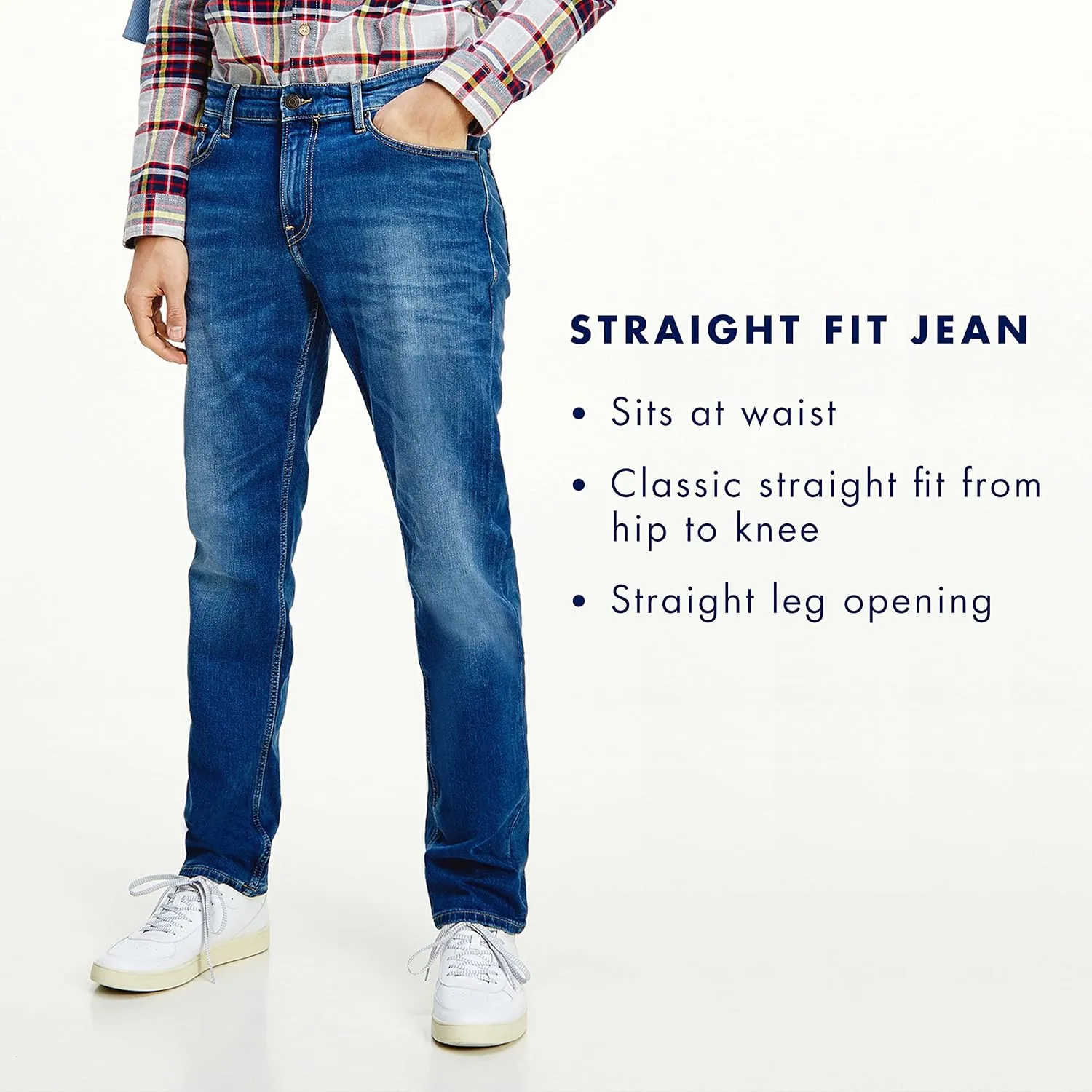 Tommy Hilfiger Men's Straight Fit Stretch Jeans