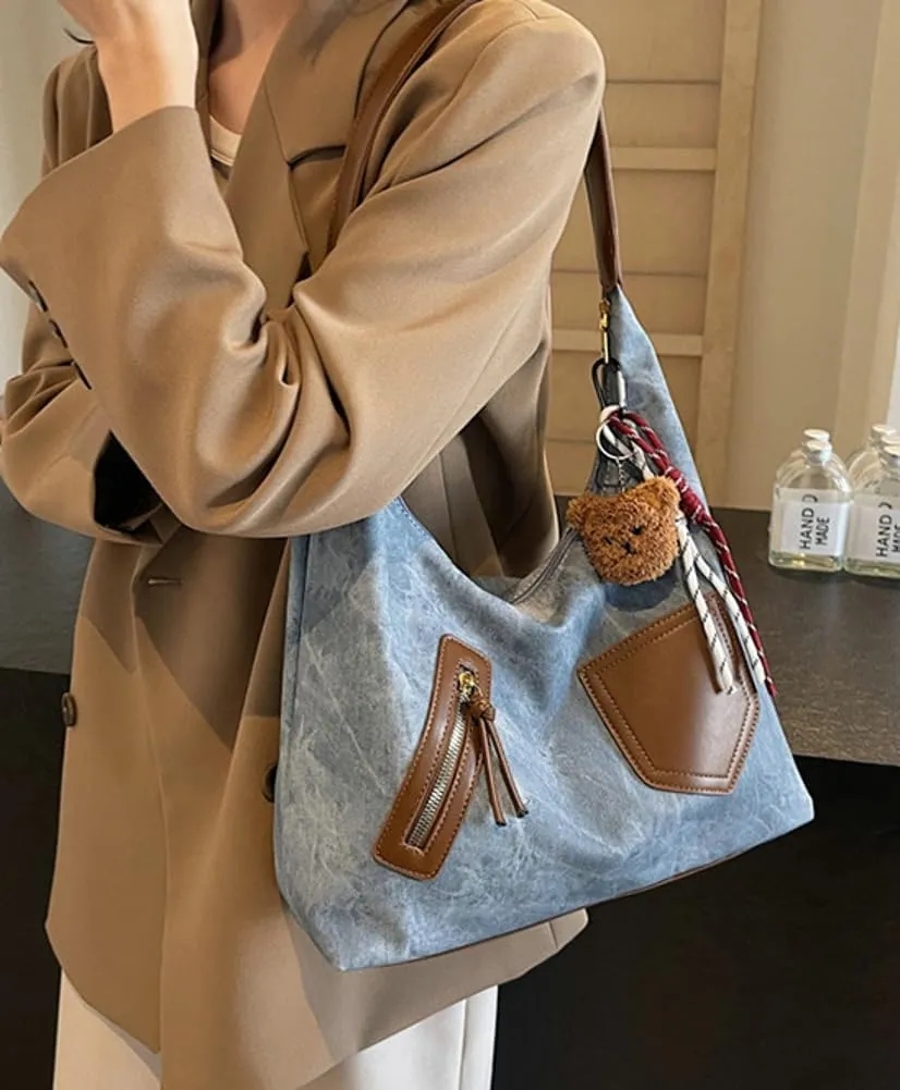Trendy Vegan Leather Tote Bag Crescent Shoulder Bag Women Satchels Crossbody Purse Top-handle Handbag 2025