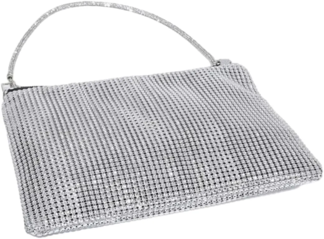 UMREN Rhinestone Hobo Bags for Women Chic Evening Handbag Sparkly Crystal Cluth Purse for Party Club Wedding