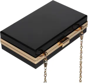 VALICLUD Luxurious Acrylic Shoulder Bag Chain Clutch Evening Bag for Women for Special Occasions