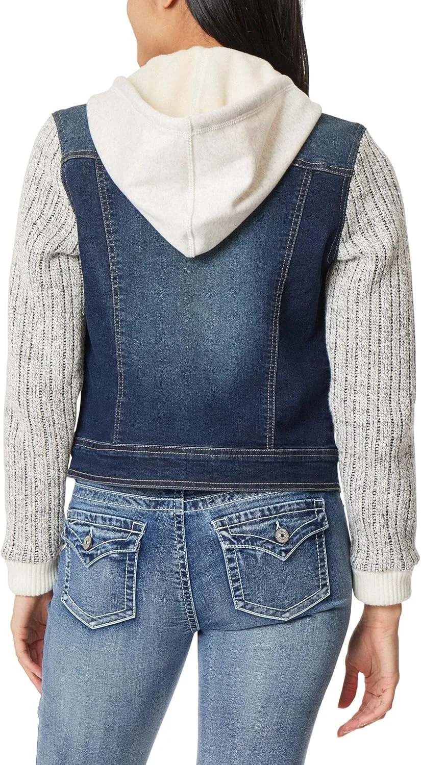 WallFlower Women's Dreamer Denim Jackets Juniors (Standard and Plus)