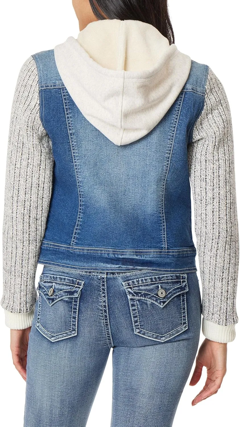 WallFlower Women's Dreamer Denim Jackets Juniors (Standard and Plus)