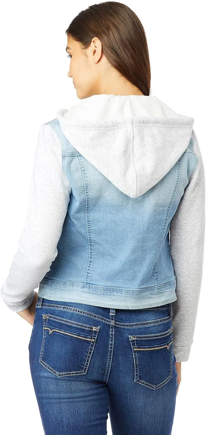 WallFlower Women's Dreamer Denim Jackets Juniors (Standard and Plus)