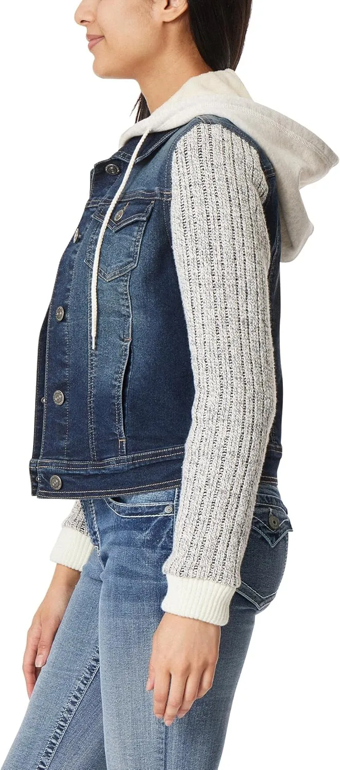 WallFlower Women's Dreamer Denim Jackets Juniors (Standard and Plus)