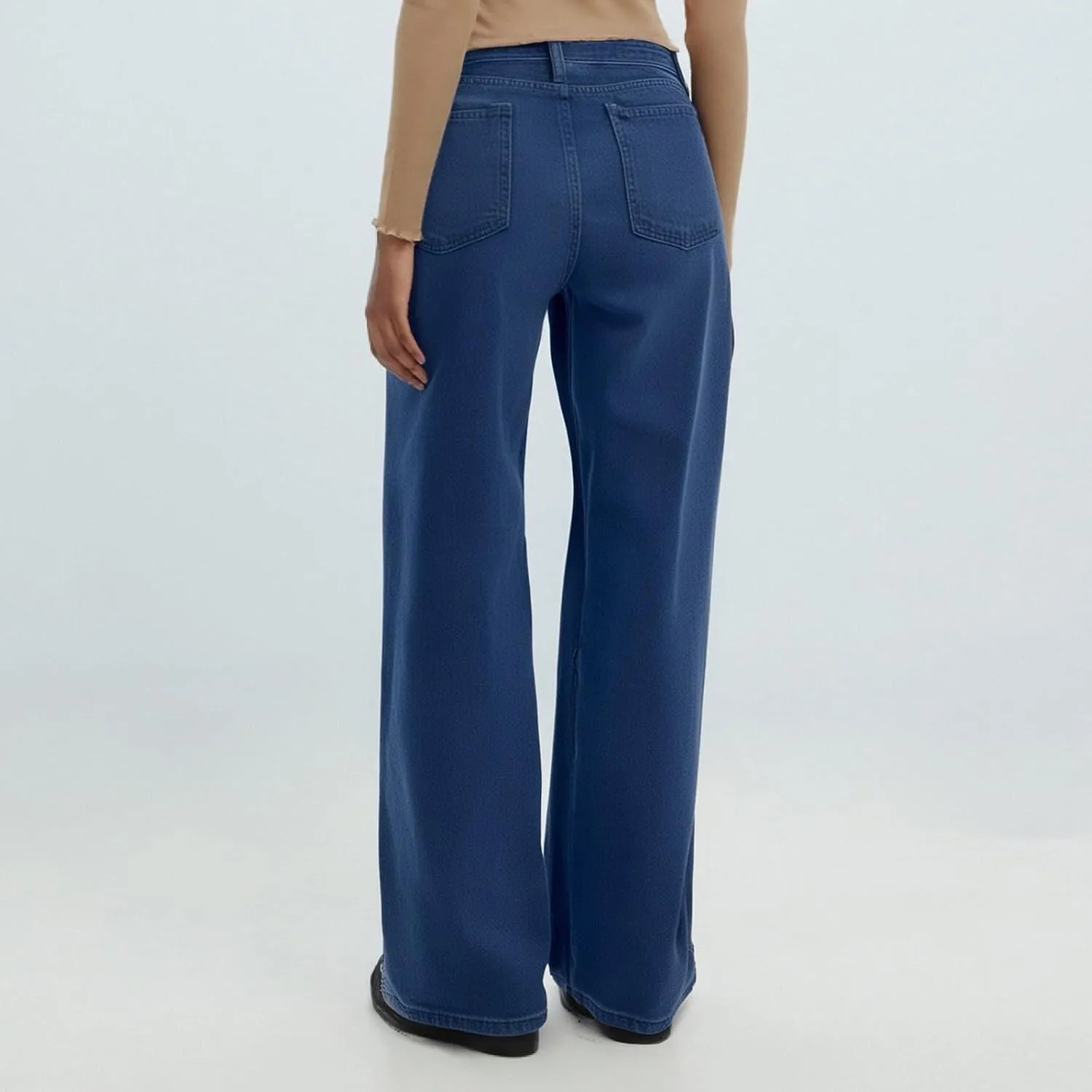 Wide Leg Jeans Woman Summer Dark Wash Baggy Jeans Y2k Street Vintage Pants Fashion Boyfriend Denim Pants