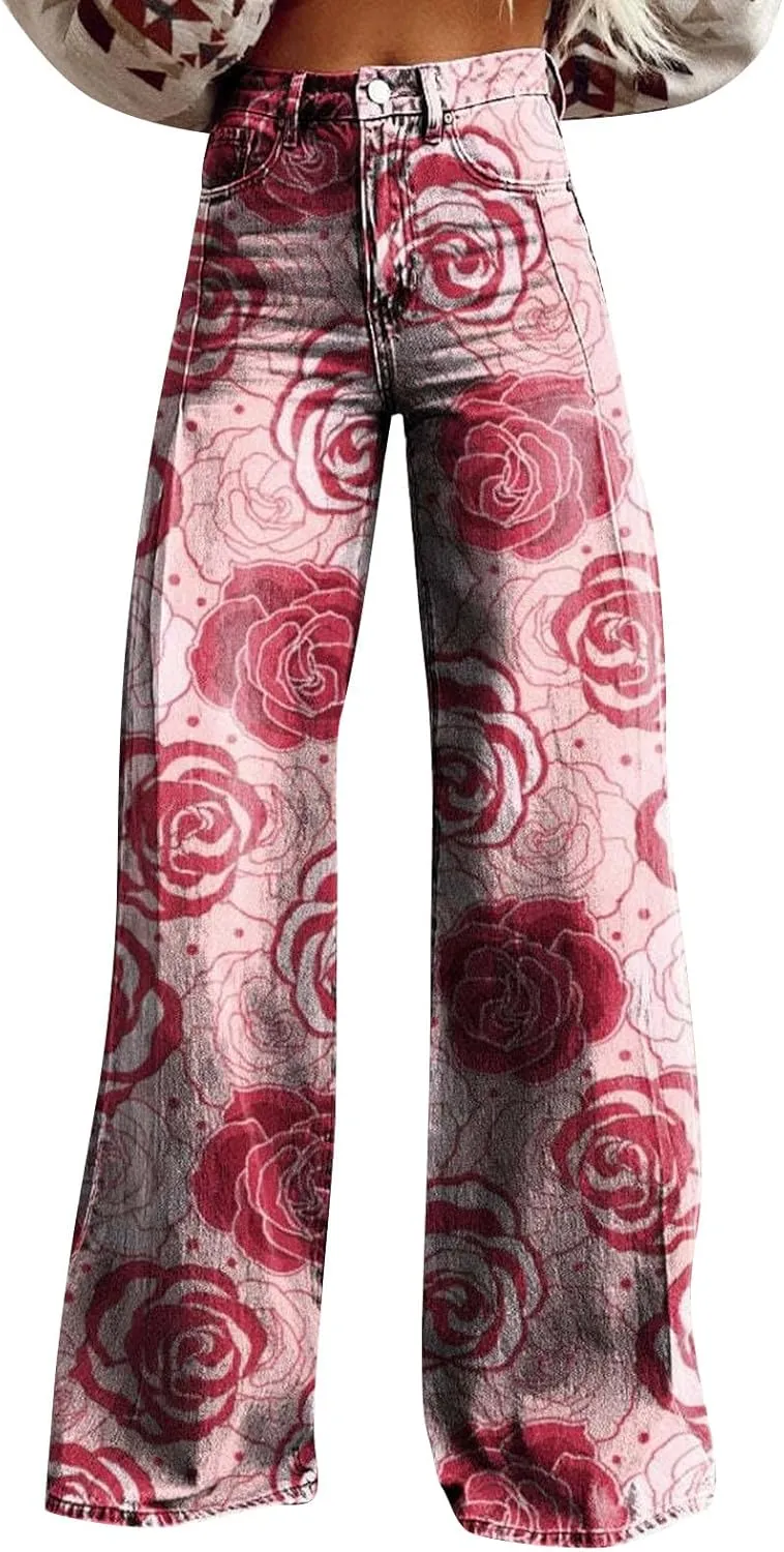 Wide Leg Jeans Woman Summer Dark Wash Baggy Jeans Y2k Street Vintage Pants Fashion Boyfriend Denim Pants