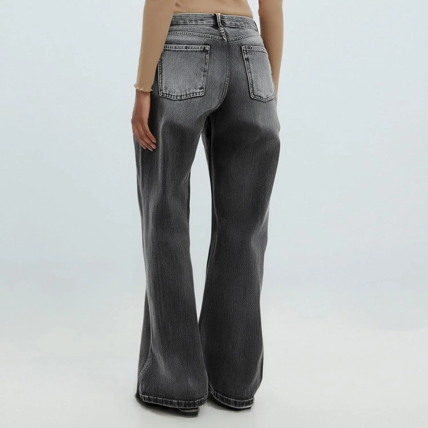 Wide Leg Jeans Woman Summer Dark Wash Baggy Jeans Y2k Street Vintage Pants Fashion Boyfriend Denim Pants