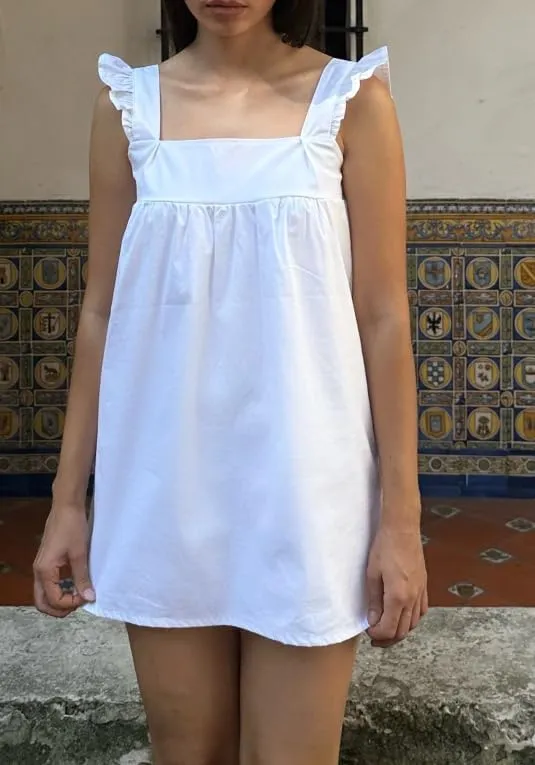 Women Boho Babydoll Mini Dress Y2k Flowy Ruffle Short Dress Casual Going Out Dress Cute Streetwear
