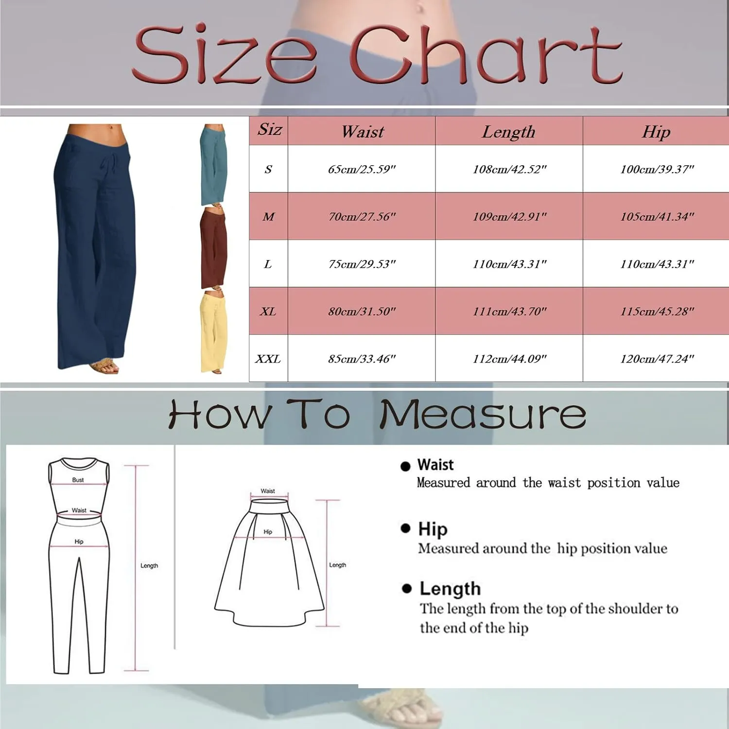 Women Linen Palazzo Pants Winter Flexible Work Capris with Pockets Water Resistant Water Resistant