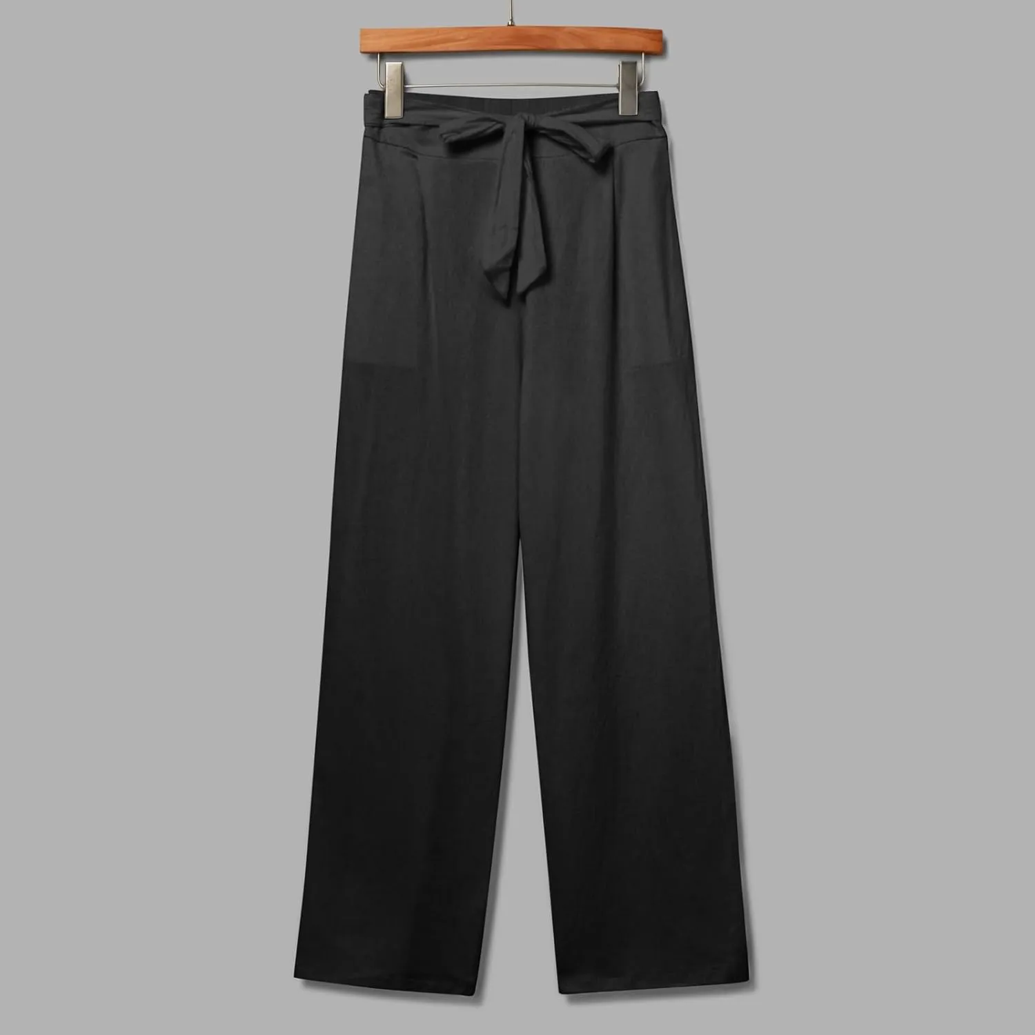 Women Linen Palazzo Pants Winter Flexible Work Capris with Pockets Water Resistant Water Resistant