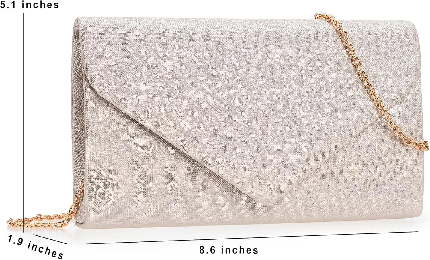 Women PU Clutch Glittering Evening Bag Formal Handbag Wedding Cocktail Prom Party Purse