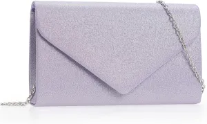 Women PU Clutch Glittering Evening Bag Formal Handbag Wedding Cocktail Prom Party Purse